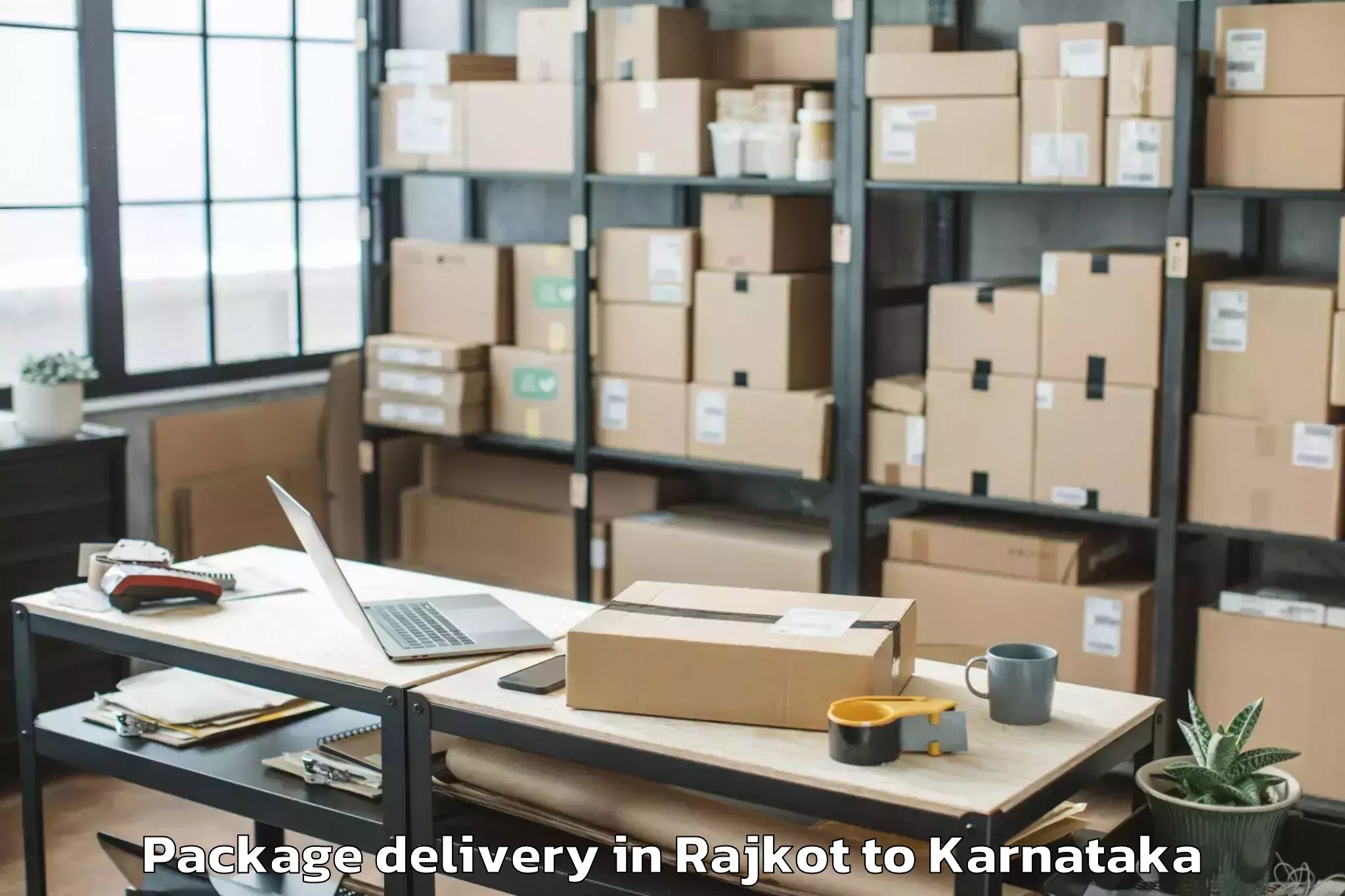 Quality Rajkot to Harpanahalli Package Delivery